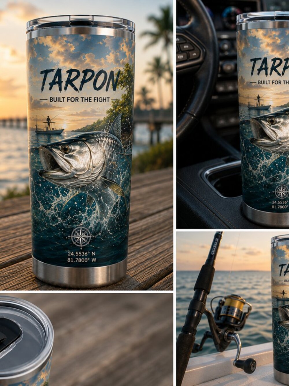 Tarpon 20 oz Stainless Steel Tumbler - Picture 4 of 4